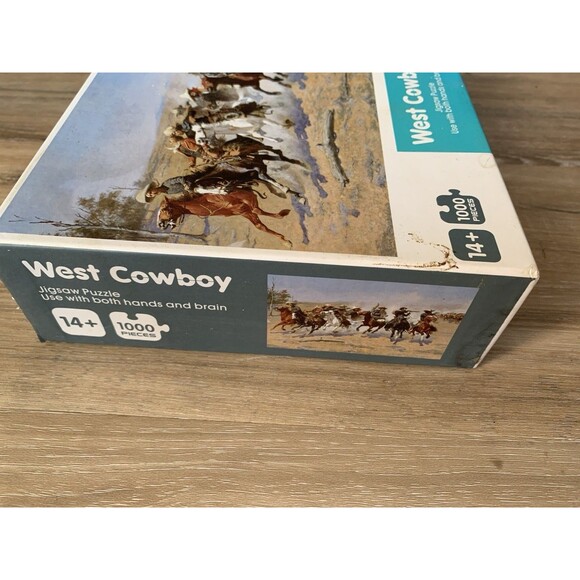 West Cowboy Jigsaw Puzzle 1000 Pieces Gull Qihan Toys  - Barn Find - Picture 3 of 8